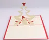 10pcs Snowman Star Handmade Kirigami Origami 3D Pop UP Greeting Cards Invitation Postcard For Birthday Christmas Party Gift