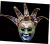 Hot Novelty Party Jester / Jolly Venetian Halloween Maska Wenecka Masquerade Maska Kolor Malowanie Full Face Maska Kostium Dostawy Party