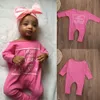 Dobra jakość uroczy strój dziecka Nowy jesień zima różowe dziewczyny ciepłe niemowlę romper z długim rękawem kombinezon moda bawełna bawełna Valenti4945195