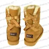 Christmas gift Womens boots BAILEY BOW Boots winter Snow Boots for Women chestnut Chocolate gray black blue rose 9colors big size xmas