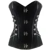 Sexy corset Black Satin Underbust Corset with Chains gothic clothing Plus size 6XL waist cincher waist training corsets