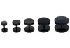 8pcs Black Stainless Steel Fake Cheater Ear Plugs Gauge Body Jewelry Pierceing Earring For Men Hot Sale Free Shipping