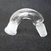 Adaptateur en verre en forme de V au détail 14mm femelle à 14mm joint mâle pour pipe à eau en verre bong livraison gratuite