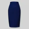 Wholesale- Nerw Sexy Fashion Red Black Bandage Pencil Skirt New Arrival Elastic Bodycon Skirts 54cm