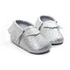 4 Färg Baby Moccasins Soft Sole 100% Äkta Läder Första Walker Skor Baby Nyfödda Twinkle Skor Tassels MacCasions Skor Baby First Walk