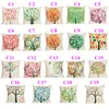 19 couleurs campagne Style minimaliste dessin animé housses de coussin arbre fleur taie d'oreiller décoratif lin coton housses de coussin