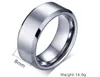 Novo frete grátis anel de tungstênio de alta qualidade ouro/preto/prata anel masculino clássico vestido de festa de casamento joias