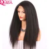 Kinky Straight 13x4 Lace Front Wig With Baby Hair Virgin Human Hair Wigs Yaki Pre-plucked Hairline for Black Women