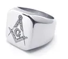 Stainless Steel Masonic Men Ring Letter G Jewelry Cool Korean Style Fashion Wholesale Hot New Party Gift