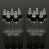 最新のプラスチックドロッパーボトル60mlペットペンシェイプビークボトルe c tig液体ジュース用の黒いねじれキャップ