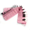 Make -upborstels Verkoop 32 stks Roze professionele cosmetische oogschaduwmake -upborstel Set Pouch Bag #R56