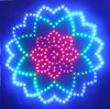 flashing led sign christmas flower large size 45cm x 45cm free