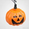 16 luces de cadena led de calabaza Halloween Naranja Calabaza luces led fantasma led iluminación de hadas 220V al por mayor