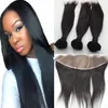 Unprocessed Indian Virgin Human Hair Straight With Silk Top Full Lace Frontals 3 Bundles With 13x4 Silk Based Lace Frontal Closure