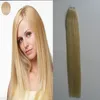 Ruban extensions de cheveux 100g 40pcs / lot blonde brésilien vierge remy cutané tâte ruside adhésif extensions de cheveux produits