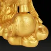 Şanslı kutsanmış konserve fengshui qi lin dekorasyon heykel Qilin heykeli kutsanmış feng shui kylin bir çift altın renk r0101002