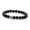 10 pièces/lot offre spéciale exquis Micro pavé noir Cz boule bijoux 8mm A Grade violet oeil de tigre pierre perles Bracelet