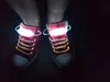 10pcs（5ペア）オレンジ色エルLED発光靴跡が照明されているネオンライトアップ靴ひも