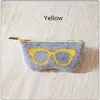 4 couleurs exquis laine feutre tissu étui à lunettes femmes lunettes de soleil boîtes enfants fermeture éclair sac 20 pièces/lot livraison gratuite
