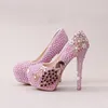 Perle Phoenix chaussures de mariée conception magnifique strass chaussures de mariage fête bal talons hauts violet blanc bal événement chaussures 274E