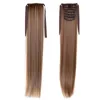 Postizos de cola de caballo para mujer de moda 50 cm 22 pulgadas 100 g Extensiones de cabello sintético Cordón de cola de caballo Cabello largo y recto Cola de caballo 15 Color