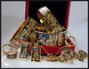 Serie Klimt, collares esmaltados chapados en oro de 18 quilates para mujer, collar con colgante de abanico para mujer, collar, joyería de boda