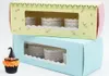 New 27.5*11*10CM cute Eiffel Tower & flowers 3 styles Cake Box Muffin Box Cookies Box Gift Box 100pcs/lot Free shipping