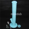 Hookahs Bong Herbal Dab Oil Rig Vattenrör Glas Bongs Färgglada 10 färger Silikon Bubbler Riggs