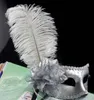 2016女性女の子ダチョウの羽マスククリスタルダイヤモンドレースマスクヴェネチアンマスクマスカレードマスクマルディグラスマスクパーティーマスク