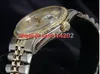 Luxe horloges roestvrij stalen armband 41mm automatische beweging mannen 18 k goud / ss horloge diamant herenhorloges kijken