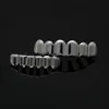 Nowe dopasowane złote srebrne zęby hip hopowe Grillz Caps Górna dolna grilla Zestaw dla mężczyzn342b