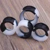 Soft Silicone Ear Gauges black white Multicolor Flesh Tunnels Stretcher Plugs Gauges Earskin Earlets Body Piercing Jewelry