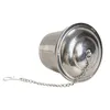 Durable 3 Sizes Silver Reusable 304 Stainless Mesh Herbal Ball Tea Strainer Teakettle Locking Tea Filter Infuser LZ187