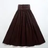 فيكتوري الحرب الأهلية Steampunk Walk Skirt Women Vintage High Weist Gothic Gothic Lolita Virts Blue/Green/Brown/Purple