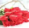 Real Touch Elegant Artificial Rose Flowers Latex Coated Simulatie Kerst Ornament Boeket Bloemen Voor Bruiloft Decoraties PF0201