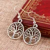 Bohème Antique bijoux en argent goutte boucle d'oreille à vendre arbre de vie poisson oreille crochets balancent lustre boucles d'oreilles