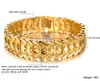 Joyas de moda Luxury 24 km de oro amarillo brazalete para hombres pulsador ancho de la cadena de enlace grueso accesorio 286s