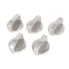 Wholesale-5 Pcs/lot 8mm Hole Inner Diameter Metal Gas Stove Oven Cooktop Range Burner Rotary Knob Handle Silver Tone