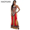 Vestidos casuais mulheres verão maxi vestido bodycon partido plus size vestidos sexy sundress backless bandage Dashiki boho longo vestido1