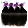 Braziliaans recht haar 4 bundels onverwerkte menselijke haar weeft goedkope Maleisische Indiase Cambodjaanse Peruaanse Remy Hair Extensions Natural Color