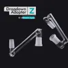 Hookahs Cam Dropdown Adaptor Petrol Teçhizatları Su Bongs ve Quartz Banger 14-18mm Eklem 10 Farklı Tipler