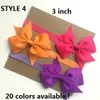 14 STYLE available 3 inch Grosgrain Ribbon Hair Bows WITH ClipBaby Girl elastic headband Pinwheel Hair BowsHair Pins Accessori7652990