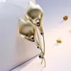 Kwiat Pearl Rhinestone Broszka Pin Srebrny Gold-Plate Stop Faux Dia Diamentowy Przeposażenie Dla Bridal Ślub Kostium Party Dress Pin Prezent 2016 Moda
