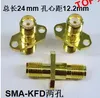 10 PCS LOTE KKD SMA-KFD 18mm 20mm 23mm 24mm PIN Adaptador de Antena RF Cotovelo Horizontal Conector Macho Fêmea Jacks Trânsito