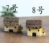 Tuindecoraties 3cm schattige hars ambachten huis Fairy Garden Miniatures Gnome Micro Landscape Decor Bonsai voor thuisdecoratie