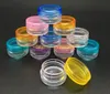 120pcs/lot 5g 5ml Clear Plastic jar, empty cosmetic containers,Eyeshadow Cream Box ,Sample Makeup Sub-bottling nail powder case
