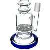 Hookah Honeycomb Filter perc glass water pipe 7inches small with female joint bowl