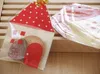 nieuwe 200 stks veel rode koffie kleine huis zelfklevende seal snack zakken mooie koekjes brood cookie gift bag 11x153 cm