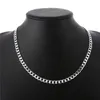 Дешевое 6 мм плоское боковое ожерелье Мужское ожерелье из стерлингового серебра STSN047 модные 925 серебряные цепочки ожерелье завод chris1799