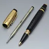 Balque classique et stylo à rouleaux en or avec une papeterie de bureau de scolarité GEM Luxurs écrivent des stylos à encre pour cadeau